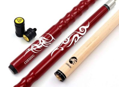 58" 21oz Maple Pool Cue Stick 13mm tips, Very Nice Grip, with Joint Protector/Shaft Protector MULTIPLE COLOURS AVAILABLE (FREE POSTAGE)