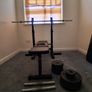 bench press with bar and two dumbbells Image 2