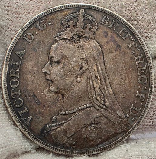 United Kingdom 1889 Silver Crown Queen Victoria Coin
