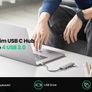 USB C Hub Type C to 4 Port Ways USB 3.0 Adapter Data Extender Hub USB Splitter Compatible with Thunderbolt 3 Macbook Pro M1 Air 2020, iPad Pro Air, XPS 13/15, HP Envy, Huawei MateBook Image 9