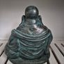 Large Laughing Buddha Statue Bronze Effect Image 3