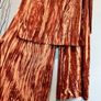SALE Fab Zara Lux Burnt Orange Velvet Combination of Midi Skirt and  Wide Leg Trousers with Splits  Size Large Generous Fit with Elasticated Waist UK 14  New with Tags RRP 50 euro Image 10