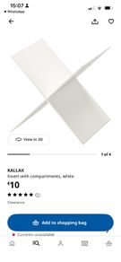 Kallax X shelf dividers x 5