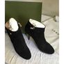 Longchamp Black Suede Platform Ankle high heel boots Image 4