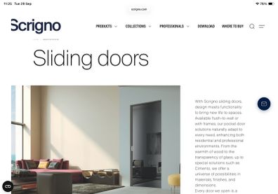 scrigno sliding disappearing door