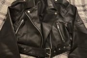 Brand new black leather jacket, size 10