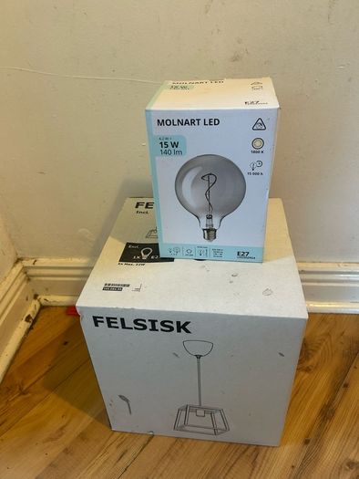 IKEA felsisk light and bulb