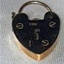Pristine Vintage 9ct Gold Heart Padlock Charm Image 10