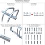 4 Bike Stand Floor or Wall mounted bike rack for garage Bicycle Parking rack Cycle Storage Locking Stand Image 5