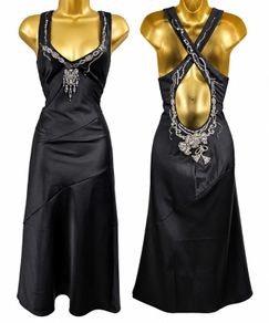 vintage karen millen embellished satin maxi dress occasion wedding party