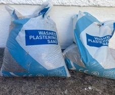 plastering sand