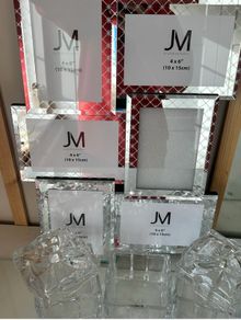 Julian McDonald glass jar & mirrored photo frame