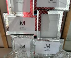 Julian McDonald glass jar & mirrored photo frame