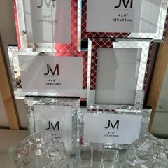 Julian McDonald glass jar & mirrored photo frame