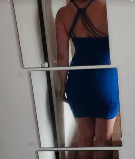 H&M blue mini dress size 8UK