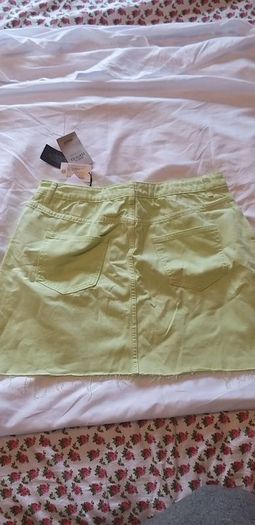 Lime Green Denim Skirt