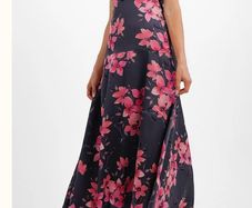 Liquorish plunge front maxi dress