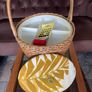 Mid Century Table Height Vintage Wicker Sewing Craft Basket 60s Image 9