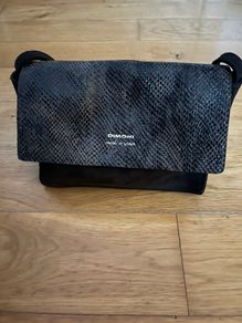 DIMONI Grey Leather Hand Bag