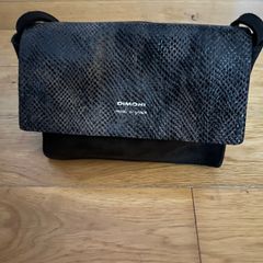 DIMONI Grey Leather Hand Bag
