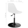Swivel Dining Chairs 6 pcs White PP Image 7