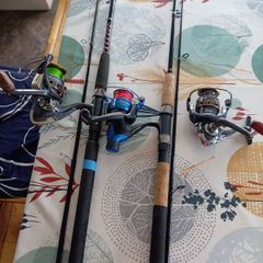 2 spinning rods 3 reels