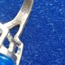 Cobalt blue necklace earrings and ring set. Image 5