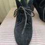 ankle  oasis navy suede laced heel boot shoe size 39 Image 8