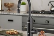 Electric Hot Water Tap with Universal Nozzle, Instant Heating Tap for Kitchen, Stainless Steel Water Heater Tap Supply Hot and Cold Water Faucet with Digital Display (Stainless Steel Gooseneck)
