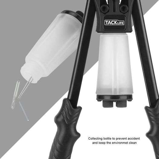 Rivet Gun 35cm Professional rivet gun set for Heavy Work - Excellent Lever Design and Adjustable Handle - Equipped with 5 Replaceable Nosepieces