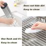 Stainless Steel Over Sink Drainer Rack, Foldable and Removable Drying Mat for Board, Fruit, Vegetables. Kitchen Organiser & Accessories for Sponge Holder Black 43 x 35 Image 4