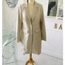 Noa Noa oatmeal linen knee length coat M Image 2