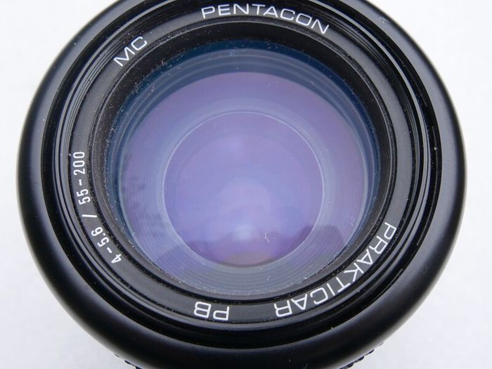 Pentacon Prakticar PB 4-5.6/55-200 MC is a vintage manual focus zoom lens made in East Germany