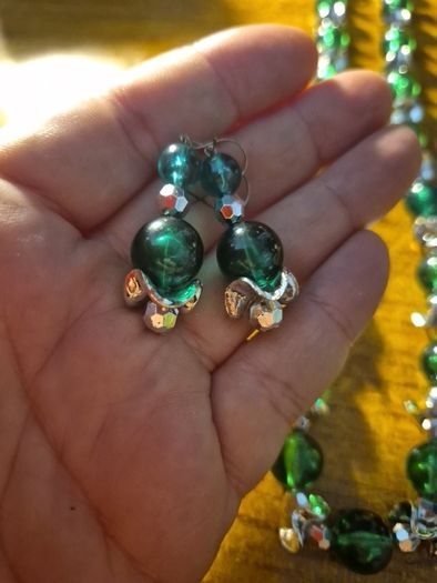 St Patrick's Day Style Necklace and and Earrings Set