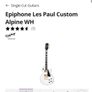 Epiphone Les paul custom. alpine white Image 4