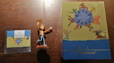 Charlie Bucket Holding Golden Ticket Figurine