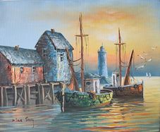 Original painting 20x25 cm oil on canvas unframed