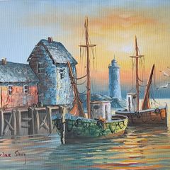 Original painting 20x25 cm oil on canvas unframed