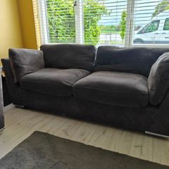 grey 2 seater and 3 seater sofa