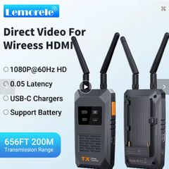 Lemorele 5G 1080P Wireless HDMI Transmitter and Receiver 200M Low Latency Video Transceiver For Camera Laptop PC TV APP Preview