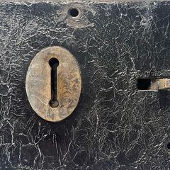 Victorian Cast Iron Brass Door Lock Latch