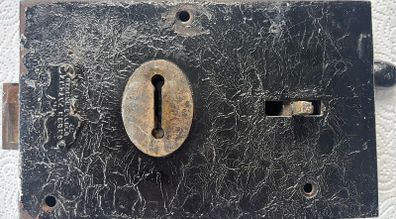 Victorian Cast Iron Brass Door Lock Latch