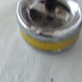 Vintage Roulette Push Ashtray: Metal Man Cave Decor,1960s 70s ,sold as seen ,see pictures for condition, used ,,abit of rust ,needs a clean Image 2