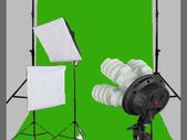 Cotton Muslin Backdrops White Soft Box Light Kit 4 Head