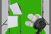 Cotton Muslin Backdrops White Soft Box Light Kit 4 Head