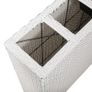 Garden Raised Bed with 4 Pots 2 pcs Poly Rattan White(2x45427) Image 5