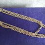 Vintage gold tone multi chain necklace with beautiful clasp. Image 8