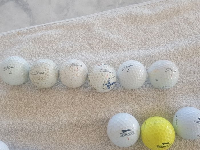 golf ball and tees
