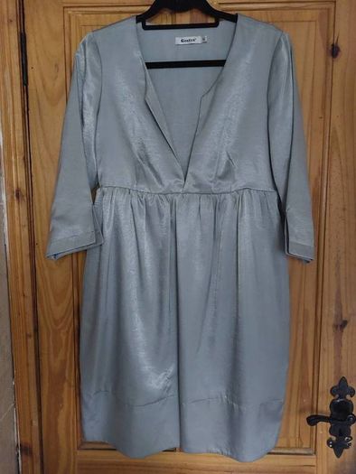 Gestuz silver satin mini dress (free postage)