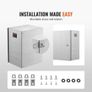 Steel Electrical Box, 50.8 x 40.6 x 20.3 cm, 304 Stainless Steel Electrical Enclosure Box, Wall-Mounted Outdoor Electrical Electronic Equipment Enclosure with Mounting Plate Hinges Lock, IP66 Waterproof Image 6